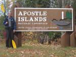 Myself standing by the Apostle Island National Lakeshore sign