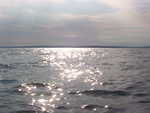 The sun reflecting off Lake Superior