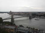 View of Budapest over the Danube River, with Chain Bridge and Parliament in the background