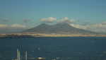 Mt. Vesuvius towering over Naples