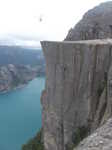 Pulpit Rock, with a drop straight down the fjord below
