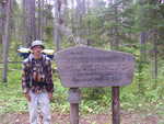 Myself standing next to the Beartooth Wilderness sign
