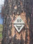 One of the many markers along the trail