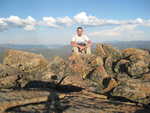 Myself atop the lookout point on Thunderbolt Mountain