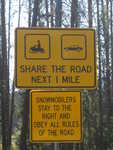 Share the road with snowmobiles, forget about bikes.