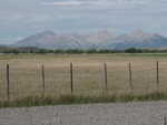 The far off mountains seen from the side of I-15