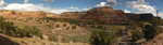 The red rock cliffs surrounding Ghost Ranch