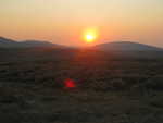 The sun setting over the Great Basin