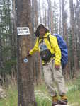 Myself at the Wyoming state line on the CDT, meaning it was time to enter Colorado.