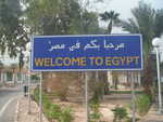 “Welcome to Egypt” sign at Taba