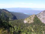 A far away view of Lake McDonald