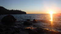 Sunset over Huginnin Cove
