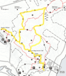 Map of trails through Camden State Park I hiked