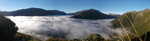 The morning fog hanging over the Otira Valley