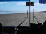Riding in the bus along the beach. This “road” is in fact part of the state highway system