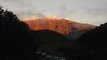 Mt. Ruapehu glowing at sunset