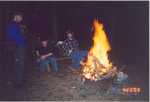 Sitting around our large campfire