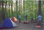 The campsite in McCormick’s Creek State Park