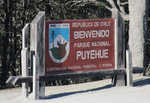 Parque Nacional Puyehue sign