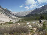 Hiking through Bubbs Creek Valley after Forester Pass