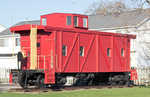 The caboose at the park in Baxter