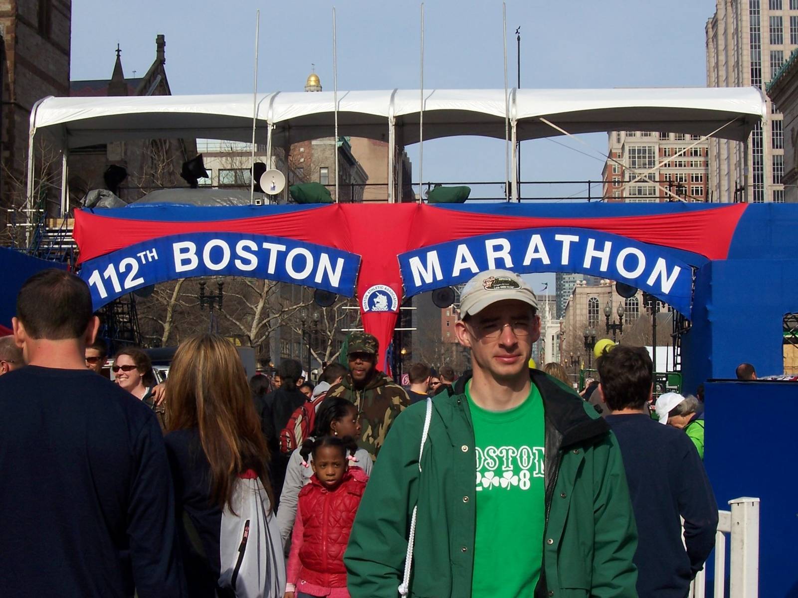 boston marathon finish line. The 112th Boston Marathon
