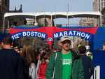 The finish line for the Boston Marathon on Boylston Street