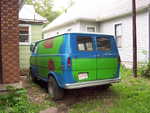 Rear view of the Mystery Machine