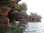 The outside of the sea caves on Devils Island