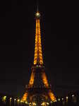 The Eiffel Tower at night