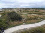 The landscape of Point de Hoc, still littered with blast craters from the Allied air raids