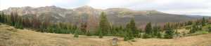 Spectacular panoramic view of Quiniscoe Mountain from the eastern Centennial Trail