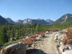 Looking up towards Twin Lakes