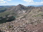 From atop Cottonwood Peak, looking at Eighteen Mile Peak