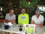 3 thru hikers having breakfast at Jan’s Cafe in Lima, Montana