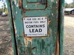 An old gas pump at the ice caves visitor center. It was no longer in use.