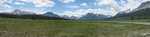 A spectacular mountain panorama near the St. Mary’s entrance of Glacier National Park, and you didn’t even have to step out of your car!