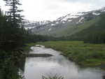 Looking up Clack Creek towards the Trilobite Range