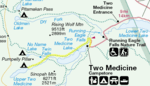 Map of this day’s hike in the morning