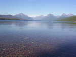 A close up view of Lake McDonald