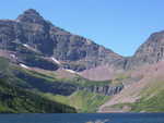 Upper Two Medicine Lake with a view of the Continental Divide in the background