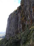 The sheer rock cliffs near the top of Brames Falls Track