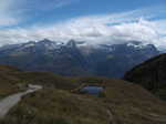 The view from Harris Saddle looking at the Darran Mountains