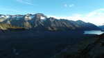 Looking across Tasman Glacier, near sunset