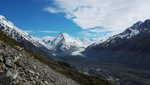 Looking up Tasman Glacier