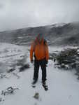 Myself hiking through the snow