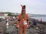 Scooby-Doo after finishing Grandma’s Marathon