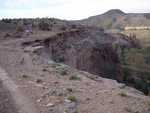 The cliff along the trail