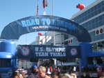 The marathon trials finish line