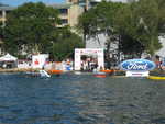 The swim finish line